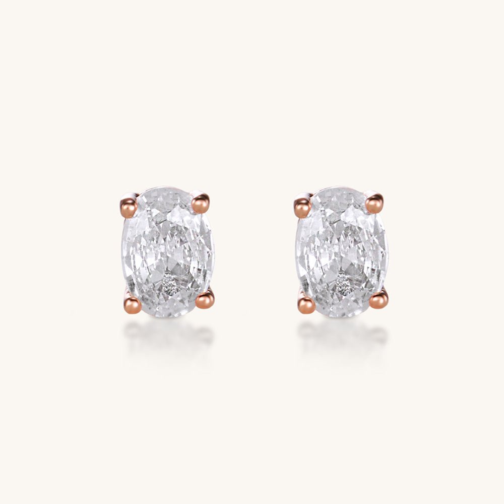 The Velvet Glow Studs – Rose Gold - AnaClair