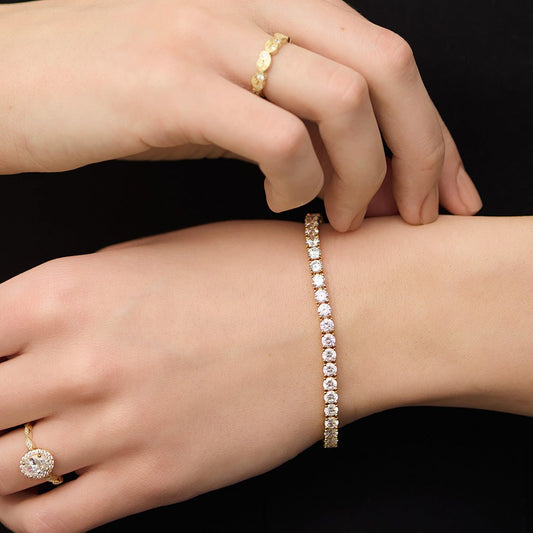 The Aurelle Tennis Bracelet - Gold - AnaClair