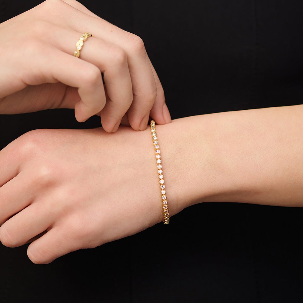 The Celeste Tennis Bracelet - Gold - AnaClair