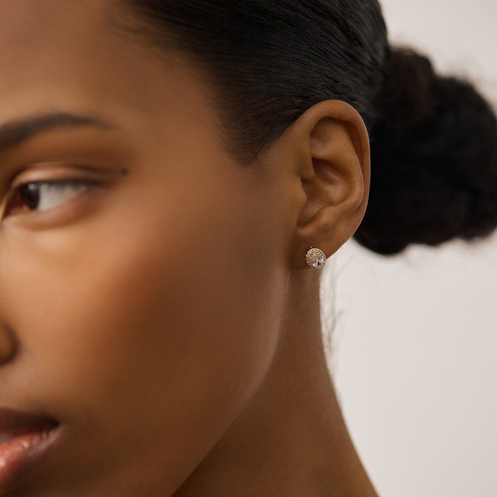 The Opal Glow Studs – Gold - AnaClair