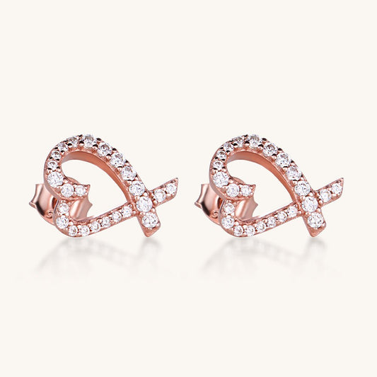 The Amore Studs – Rose Gold - AnaClair