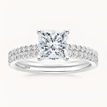The Princess Moissanite Ring - White Gold