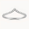 The Deco Star Ring - White Gold