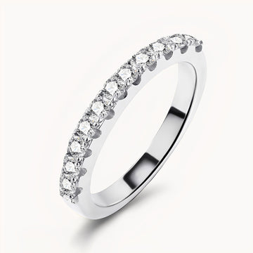 The Fleur Moissanite Band - White Gold